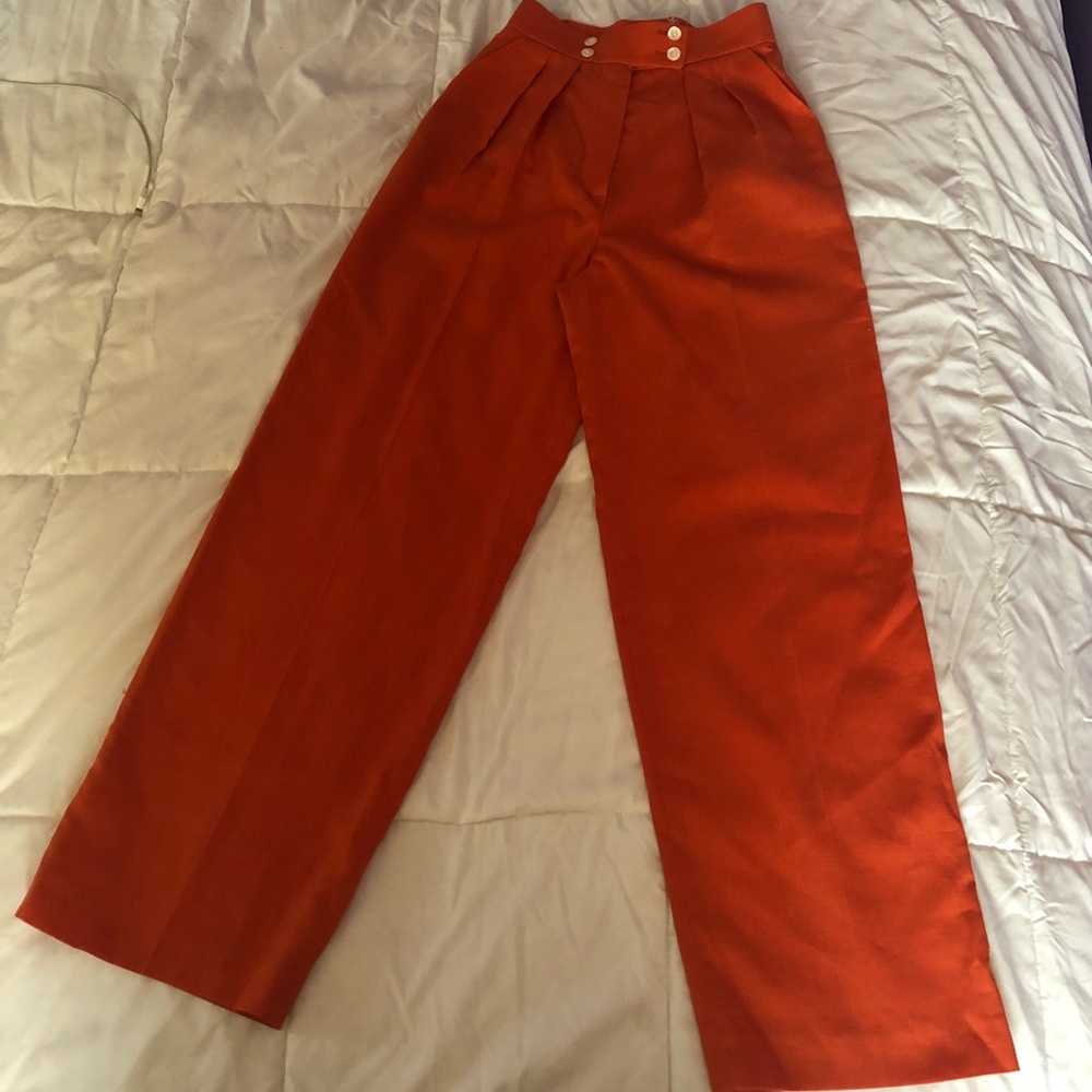 Orange high waisted pants